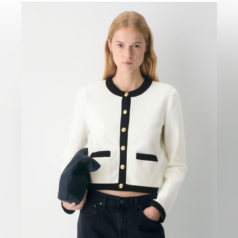 Babaton Approach Cardigan in Light Birch/Black